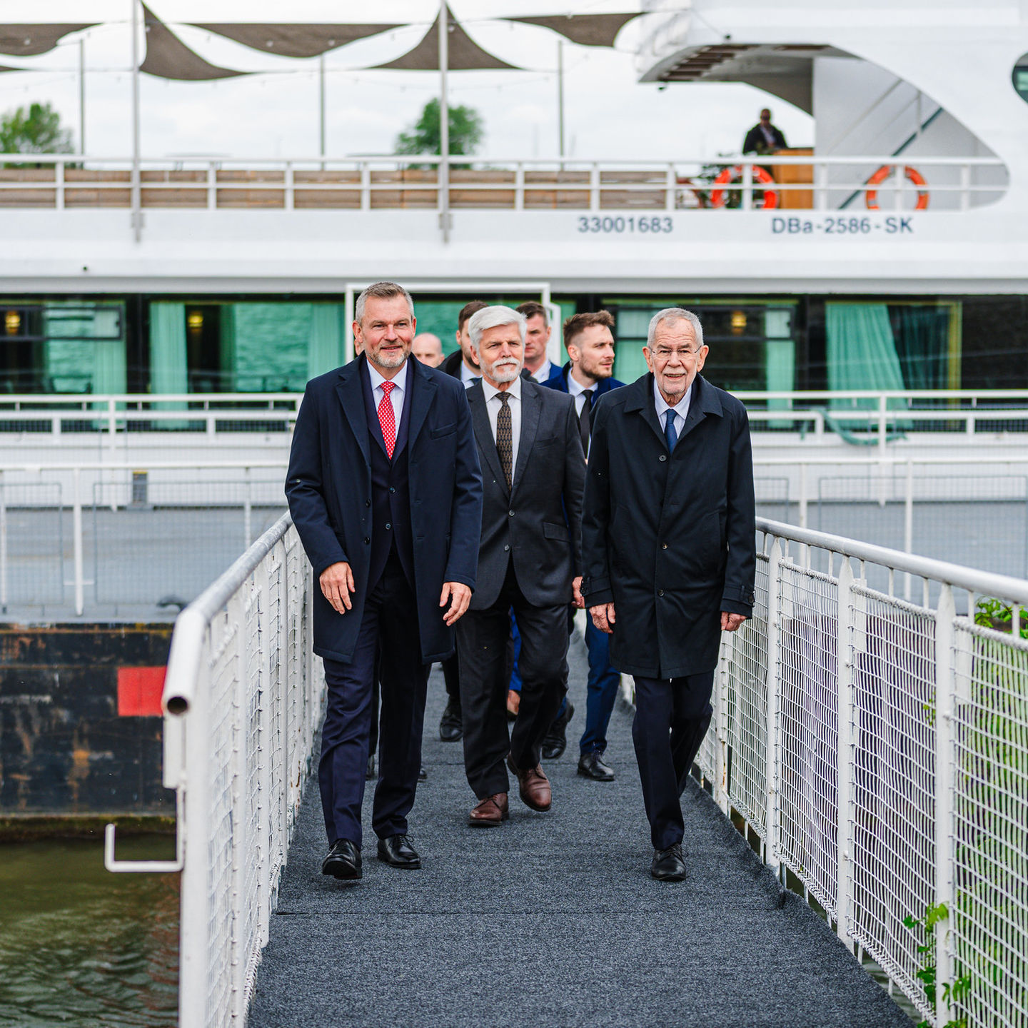 Meeting of the Presidents of Slovakia, Czech Republic, and Austria on board the Harmonia ship 12.5.2026