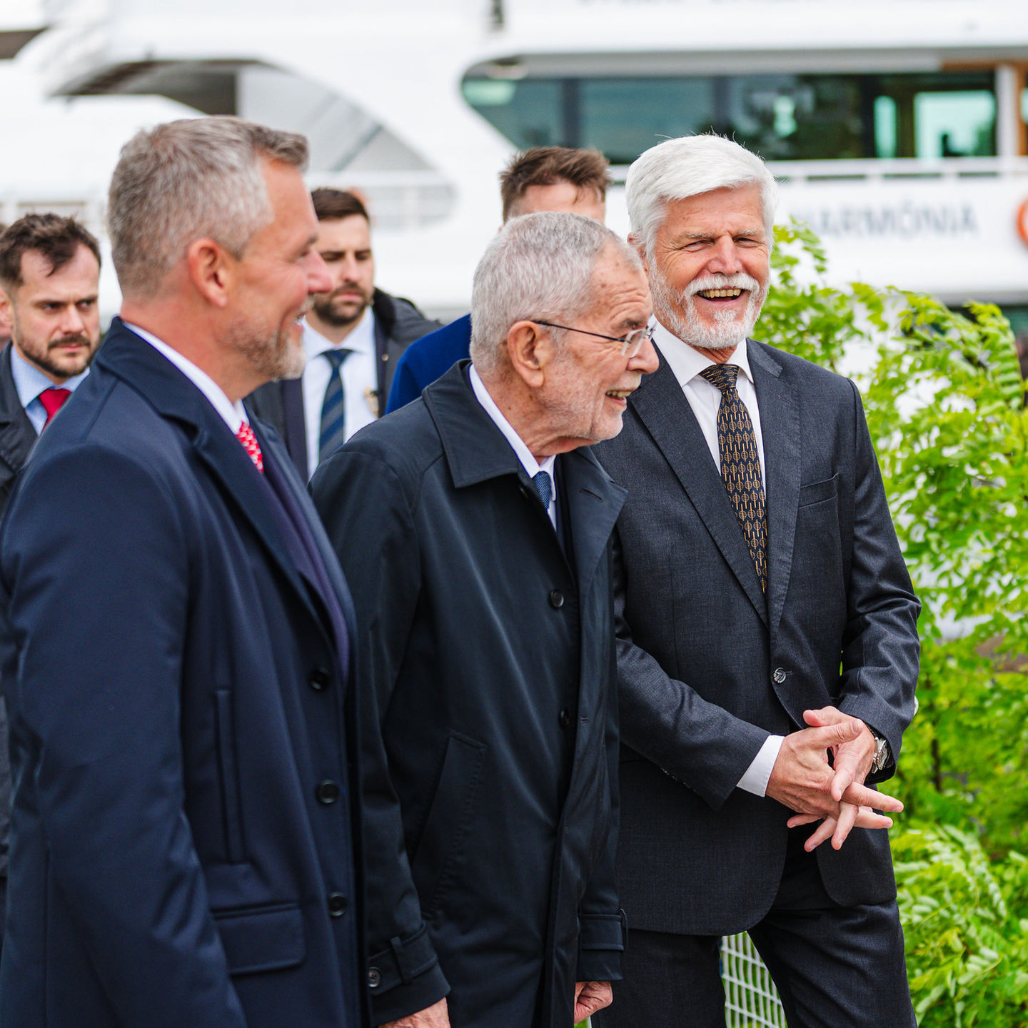 Meeting of the Presidents of Slovakia, Czech Republic, and Austria on board the Harmonia ship 12.5.2026