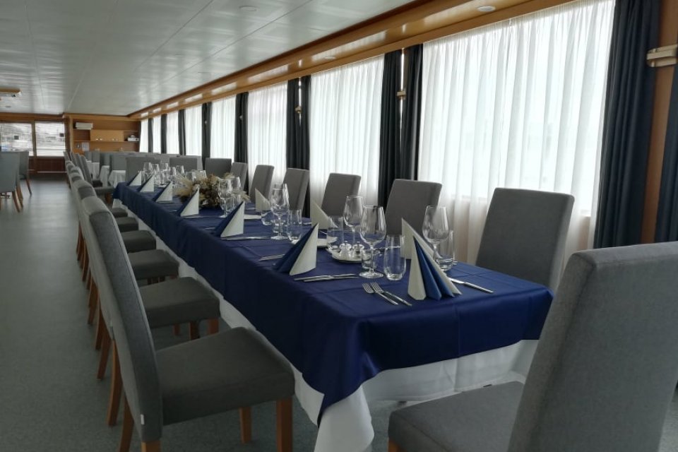 Conference on boat