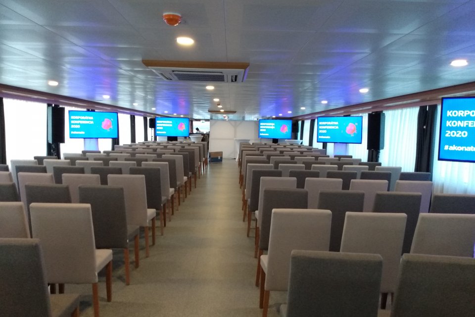 Conference on boat