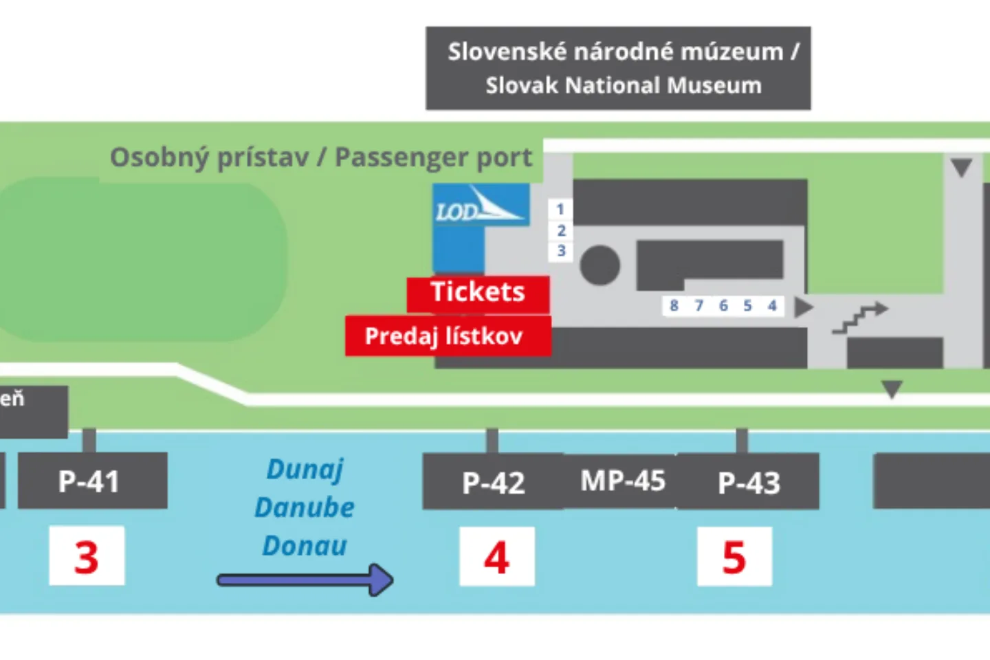 Sledujte náš web pre aktuálne odchody a čísla pontónov, alebo kontaktujte cestovnú kanceláriu