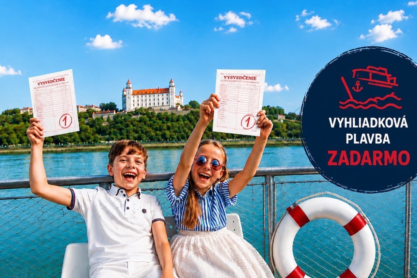 Vysvedčenie na palube: Oslávte koniec školského roka vyhliadkovou plavbou po Dunaji. Deti do 12 rokov majú plavbu ZDARMA!
